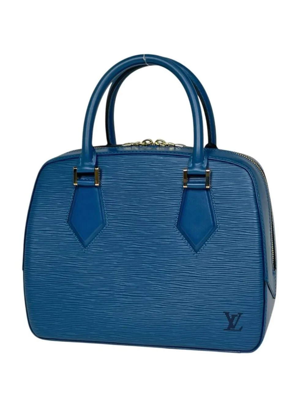 Louis Vuitton Blanc Handbag Epi Toledo Blue